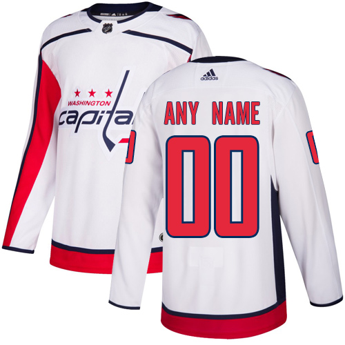 NHL Washington Capitals Trikot Benutzerdefinierte Weiß Auswärts Authentic